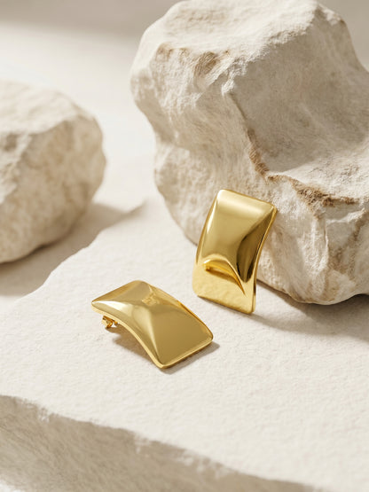 Clean Slate Gold Plated Earrings