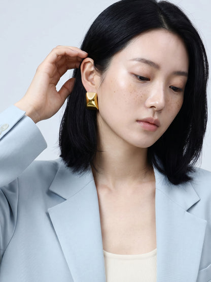 Clean Slate Gold Plated Earrings