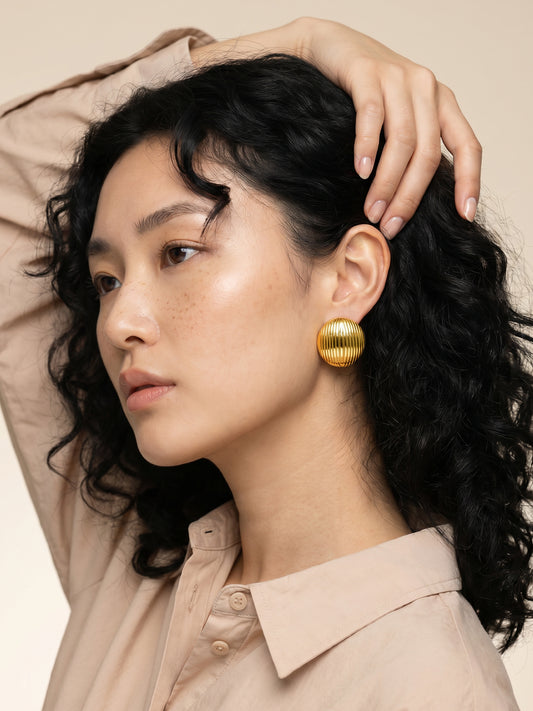 OnnMe by GIVA Disco Fever Gold Plated Earrings