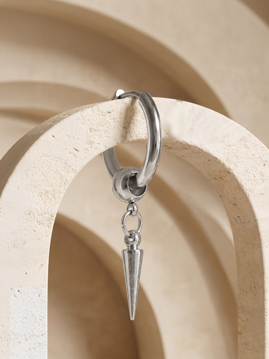 OnnMe by GIVA Anarchy Rhodium Plated Hoop For Men