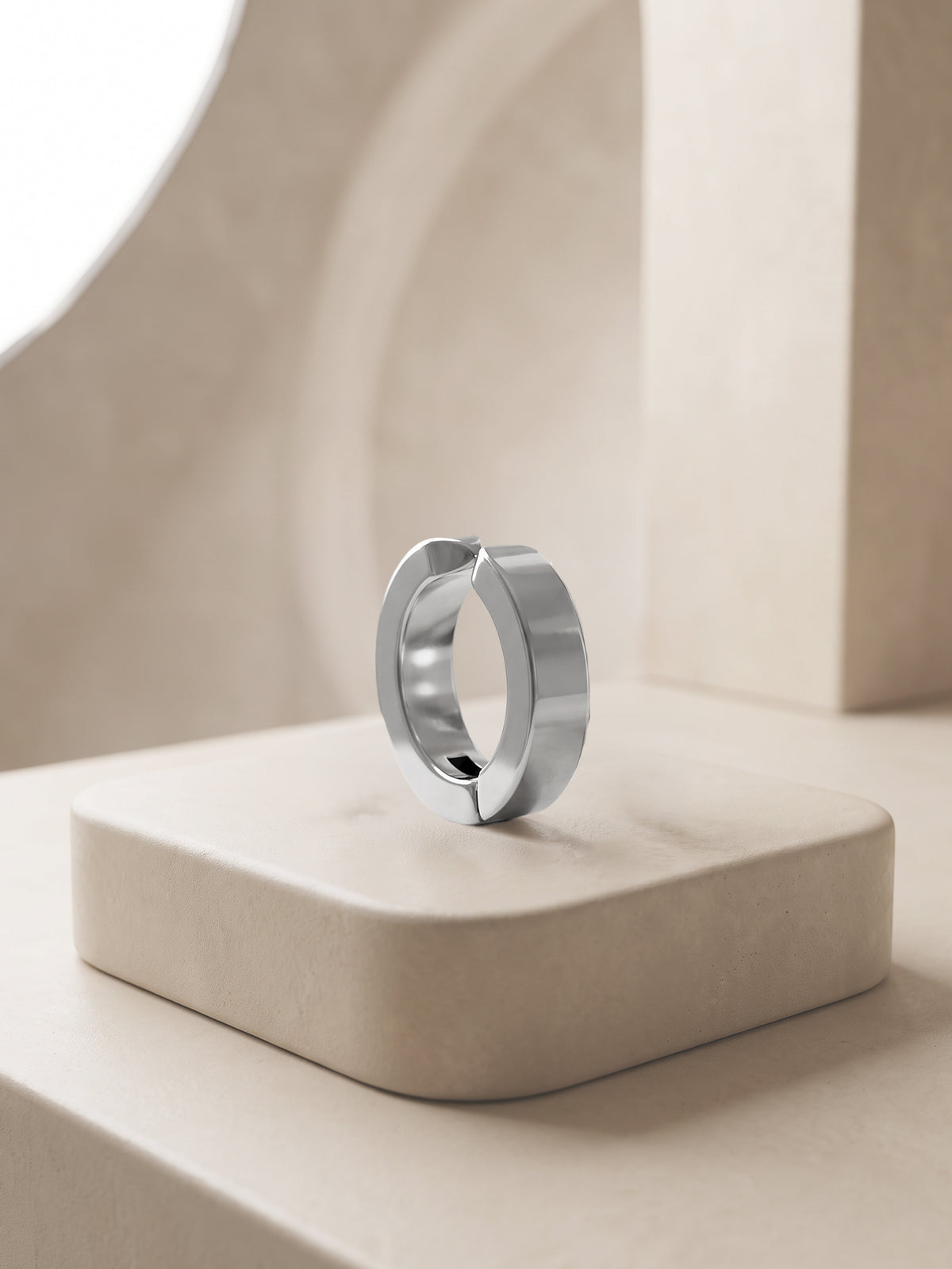 IXIA by GIVA Renegade Rhodium Plated Hoop For Men