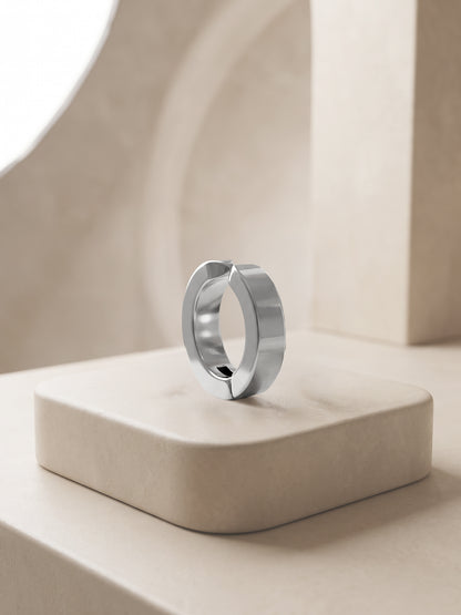 IXIA by GIVA Renegade Rhodium Plated Hoop For Men