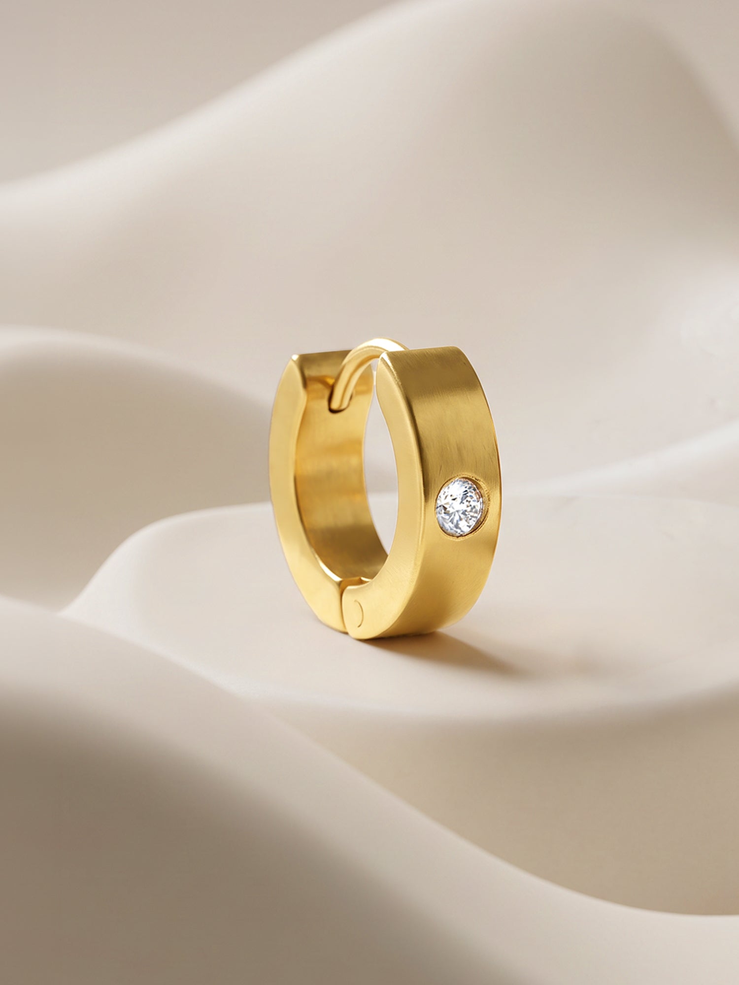 IXIA by GIVA OG Gold Plated Hinge Hoop For Men