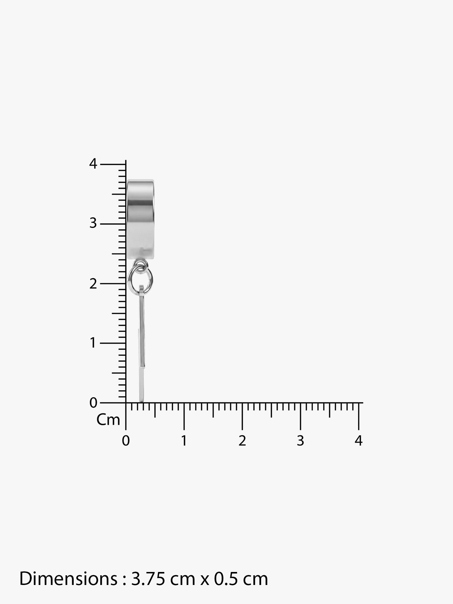 IXIA by GIVA Shockwave Rhodium Plated Hoop For Men