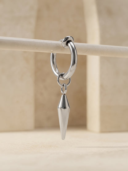 OnnMe by GIVA Crucible Shard Rhodium Plated Hoop For Men