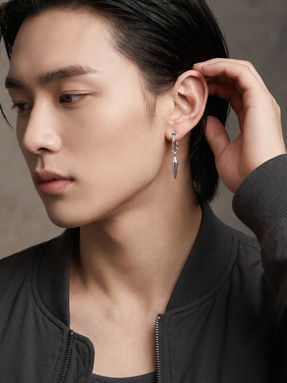 OnnMe by GIVA Crucible Shard Rhodium Plated Hoop For Men