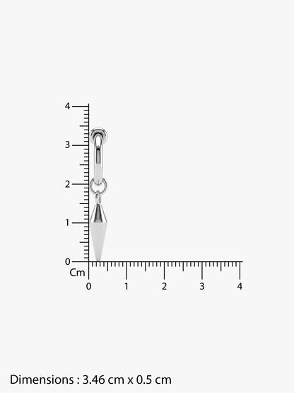 OnnMe by GIVA Crucible Shard Rhodium Plated Hoop For Men