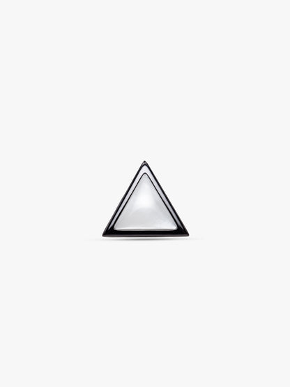 IXIA by GIVA Poly Triangle Black Rhodium Stud For Men