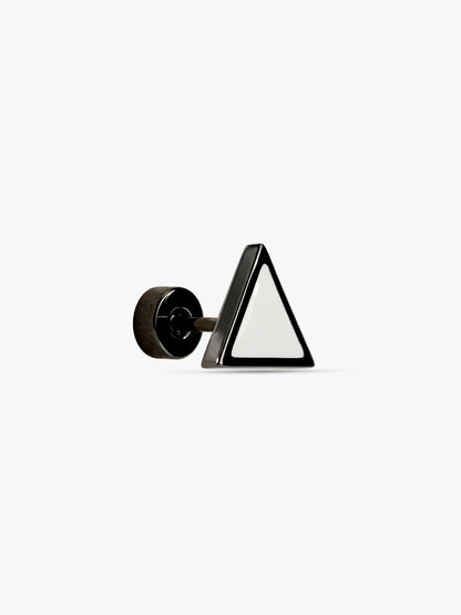 IXIA by GIVA Poly Triangle Black Rhodium Stud For Men