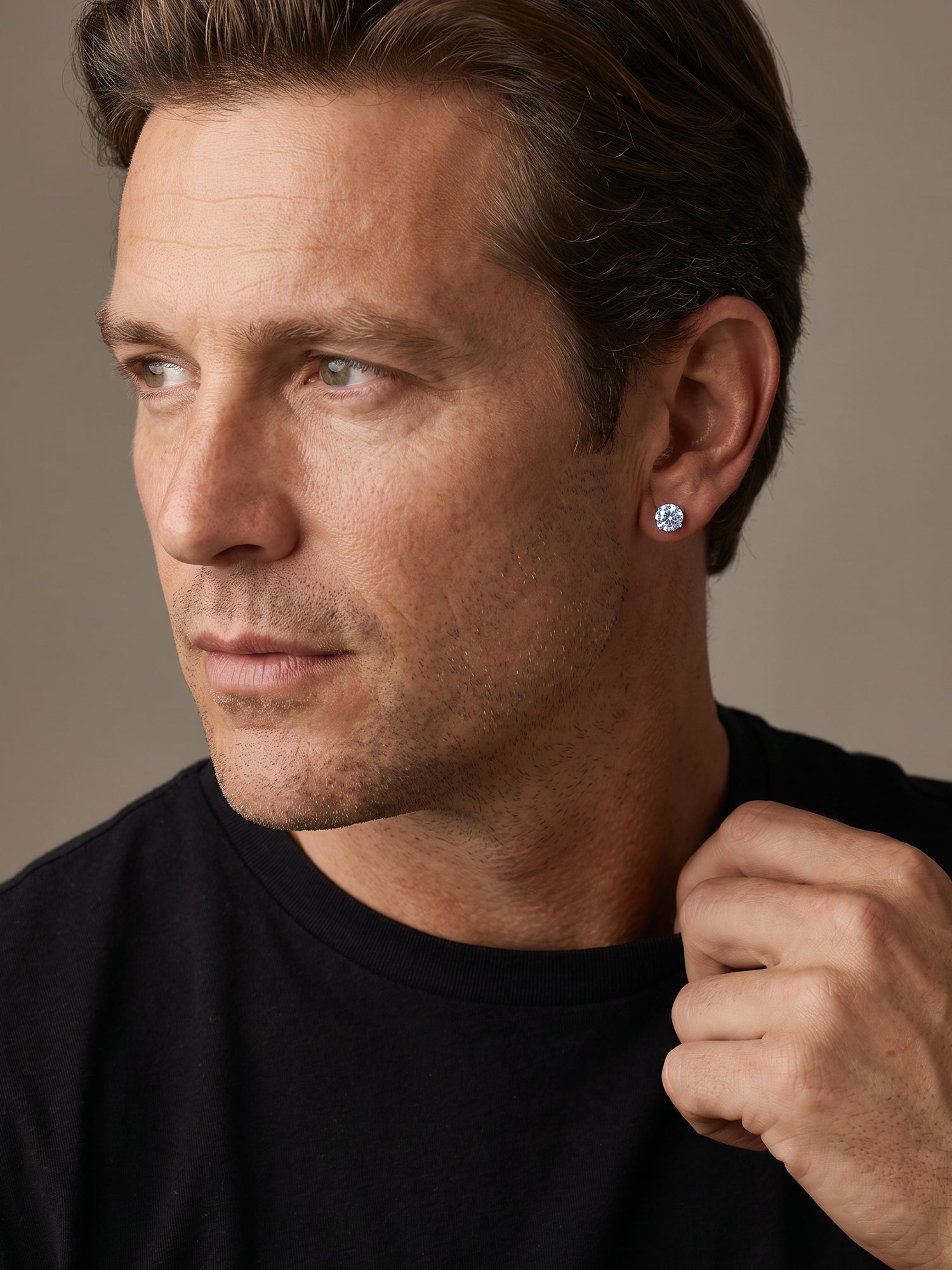 OnnMe by GIVA Major Slay Rhodium Plated Stud For Men