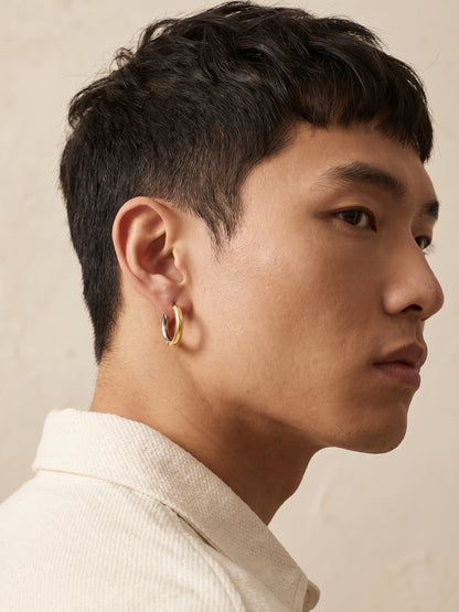 OnnMe by GIVA Bro Coded Dual Tone Hoop For Men
