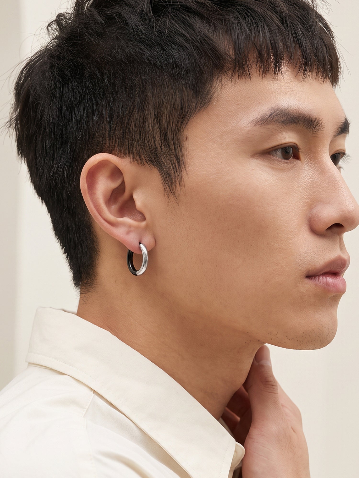 IXIA by GIVA Feed Worthy Dual Tone Hoop For Men