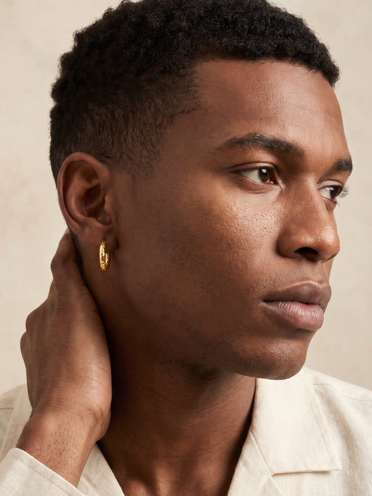 OnnMe by GIVA Top Tier Gold Plated Hoop For Men