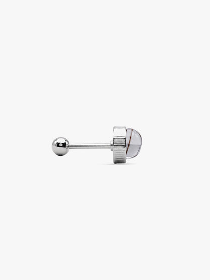IXIA by GIVA Clean Fit Rhodium Plated Stud For Men