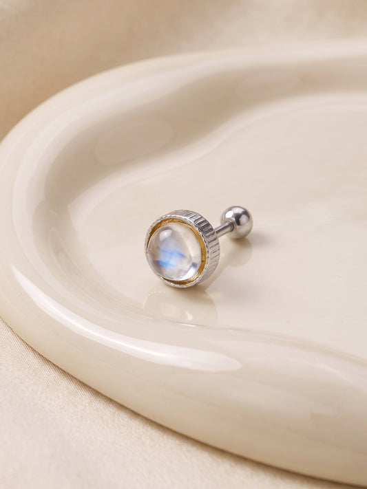 OnnMe by GIVA Clean Fit Rhodium Plated Stud For Men