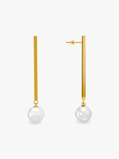Glow Up Pearl Gold Plated Earrings