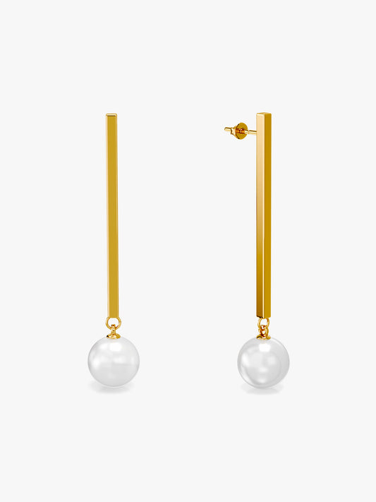 Glow Up Pearl Gold Plated Earrings