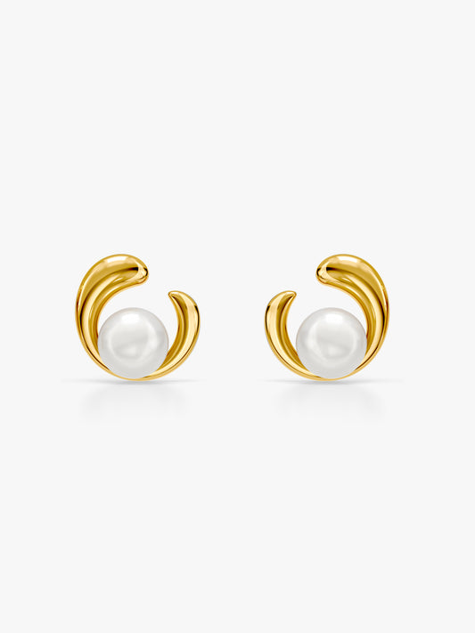 Gold Plated Moon Mood Earrings