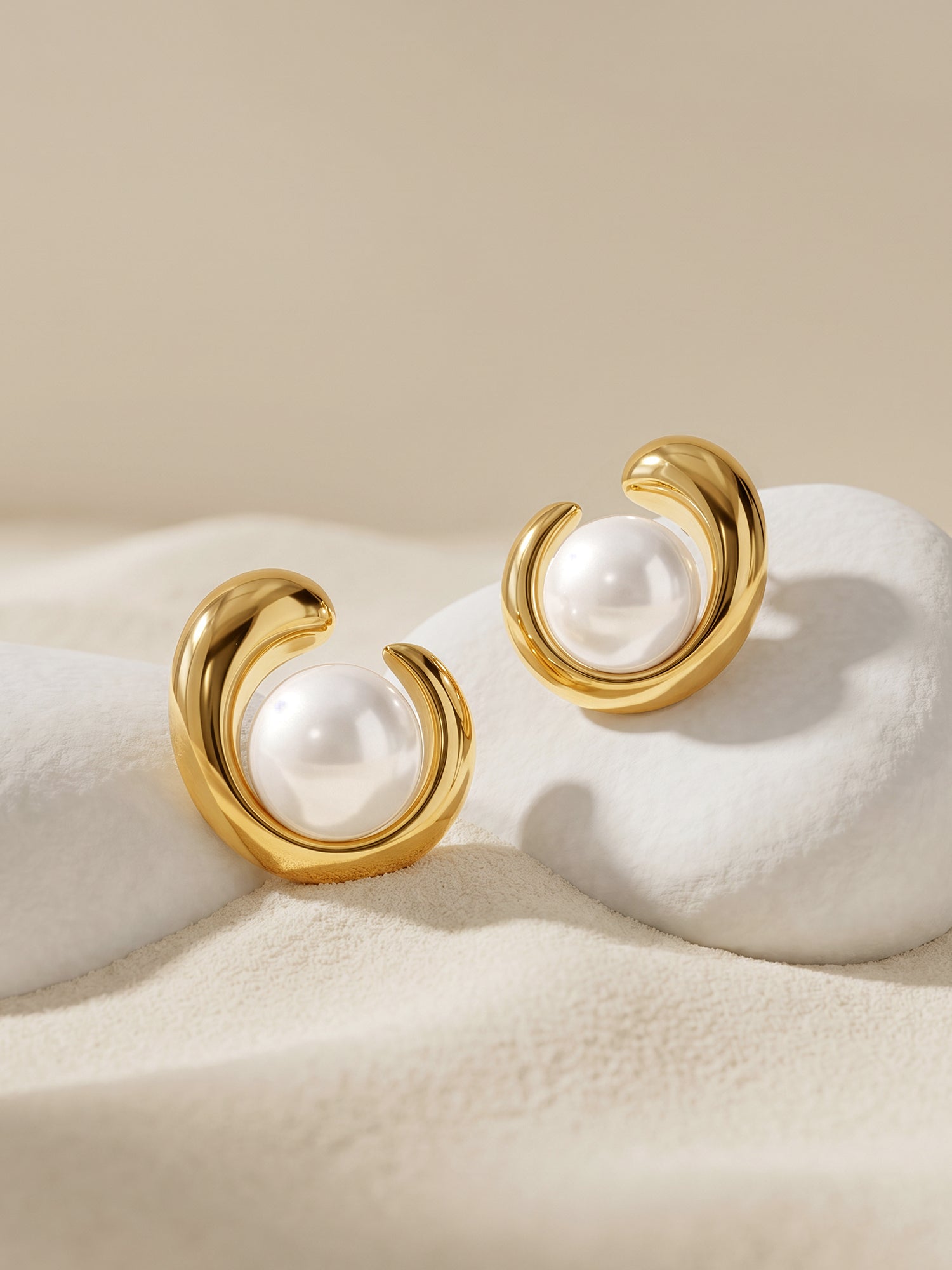 Gold Plated Moon Mood Earrings