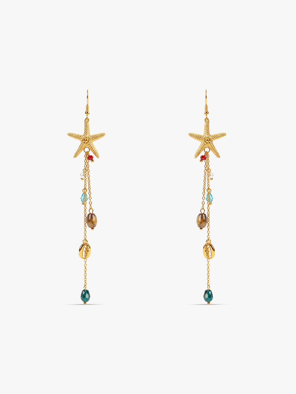 IXIA by GIVA Seaside Glow Gold Plated Danglers