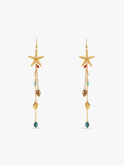 IXIA by GIVA Seaside Glow Gold Plated Danglers