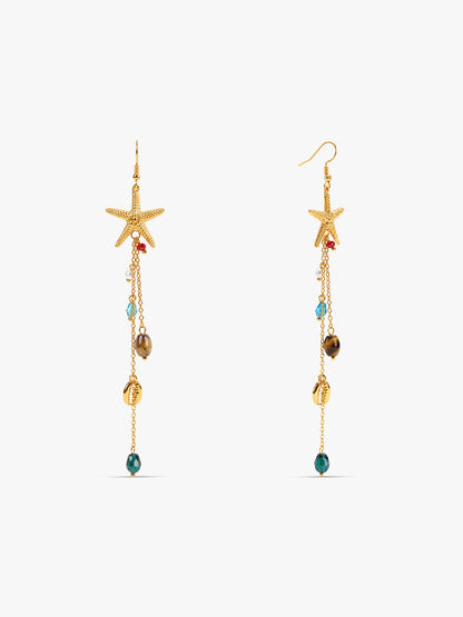 IXIA by GIVA Seaside Glow Gold Plated Danglers