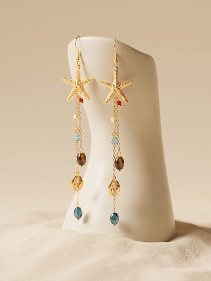 IXIA by GIVA Seaside Glow Gold Plated Danglers