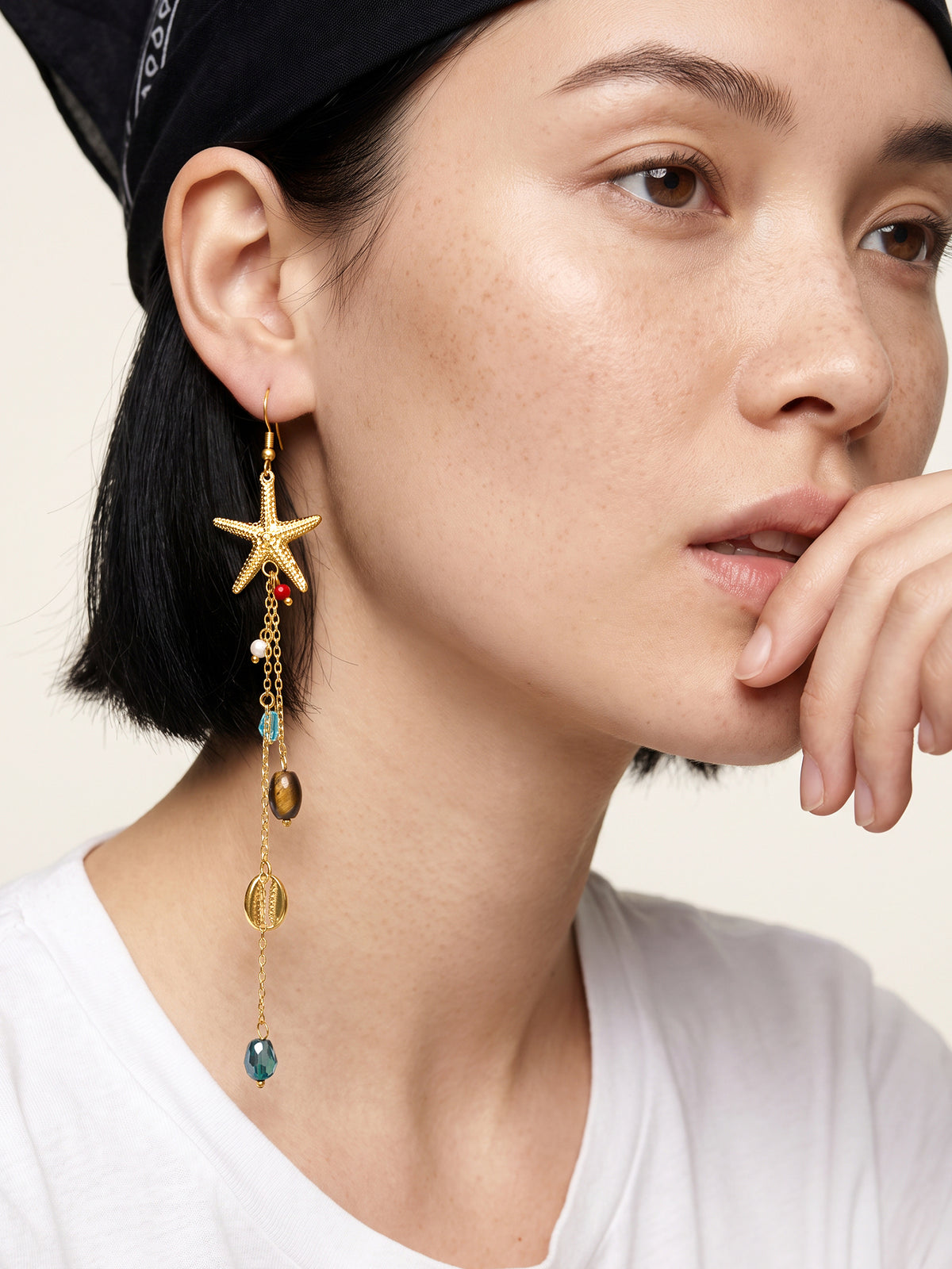 IXIA by GIVA Seaside Glow Gold Plated Danglers