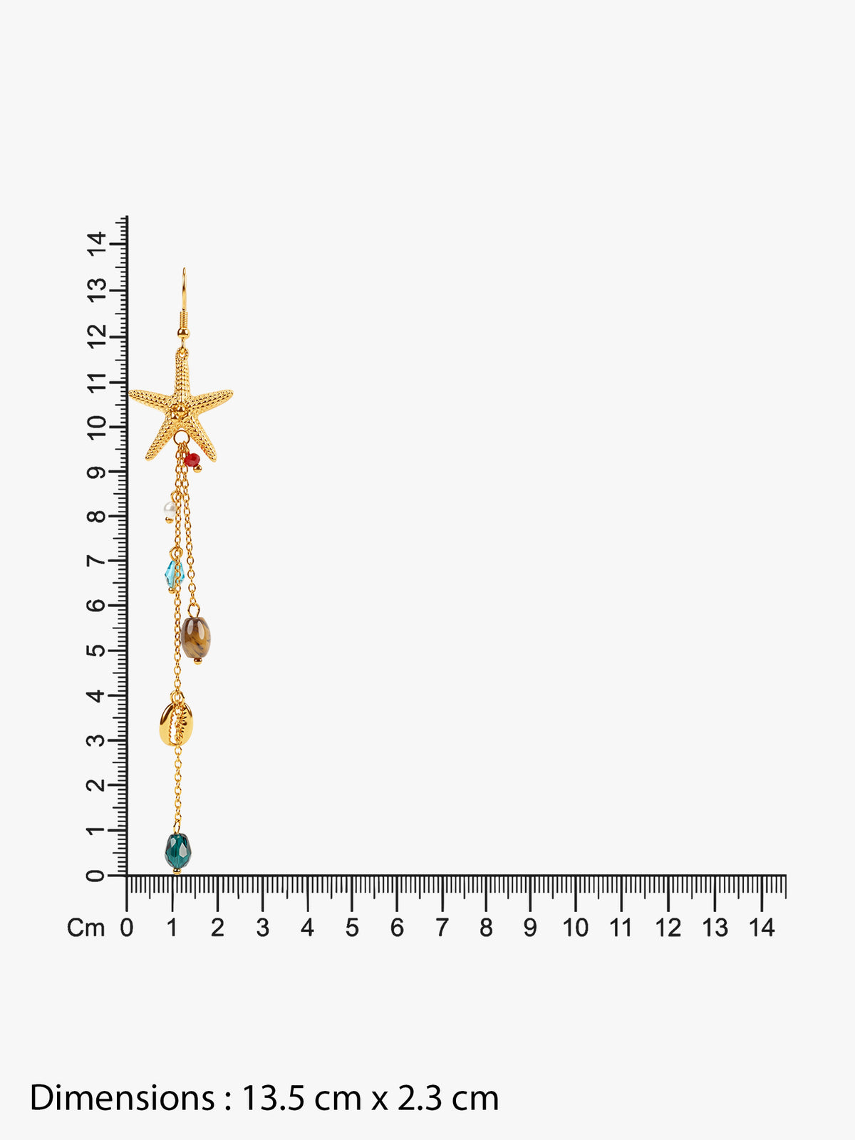 IXIA by GIVA Seaside Glow Gold Plated Danglers