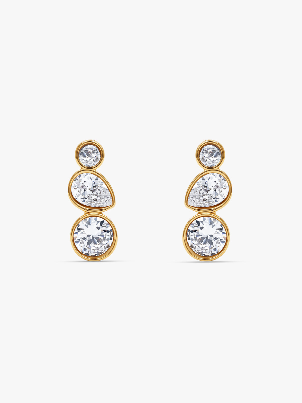 IXIA by GIVA Sparkling Queen Gold Plated Earrings