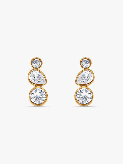 IXIA by GIVA Sparkling Queen Gold Plated Earrings