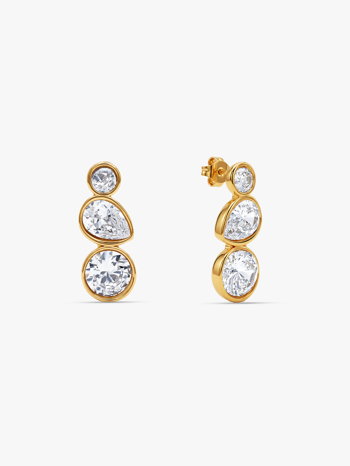 IXIA by GIVA Sparkling Queen Gold Plated Earrings