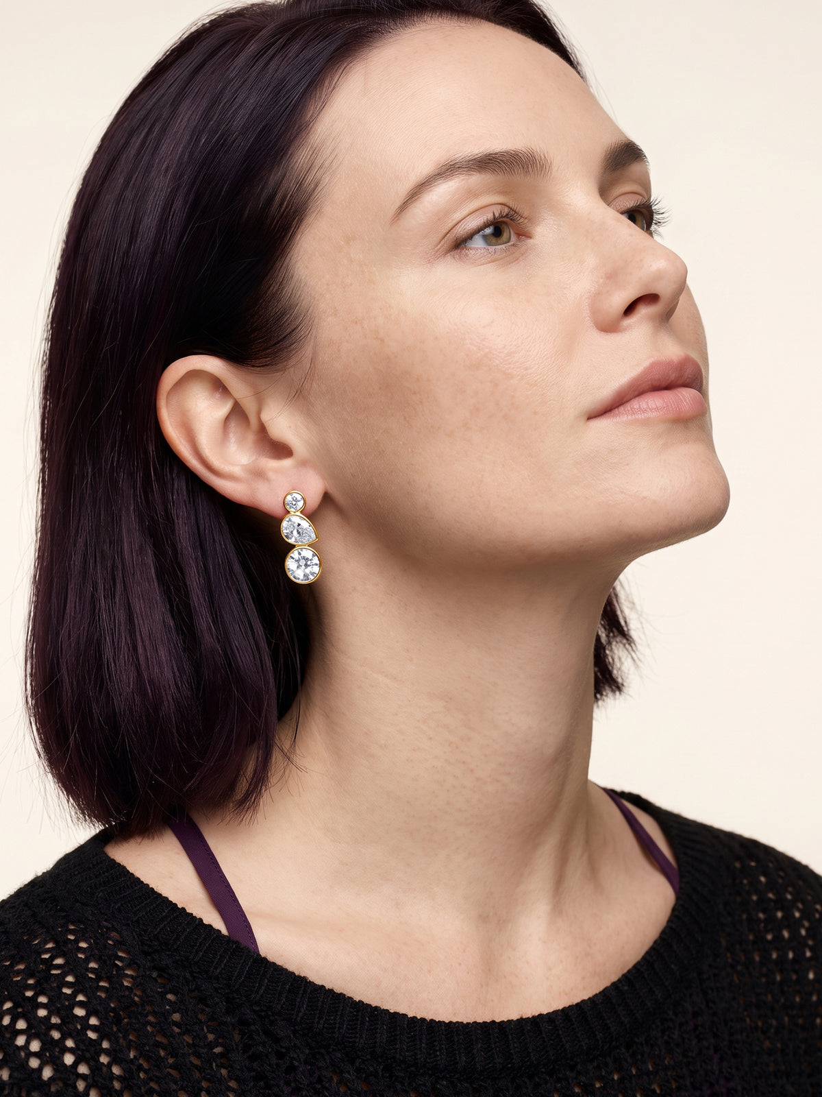 IXIA by GIVA Sparkling Queen Gold Plated Earrings