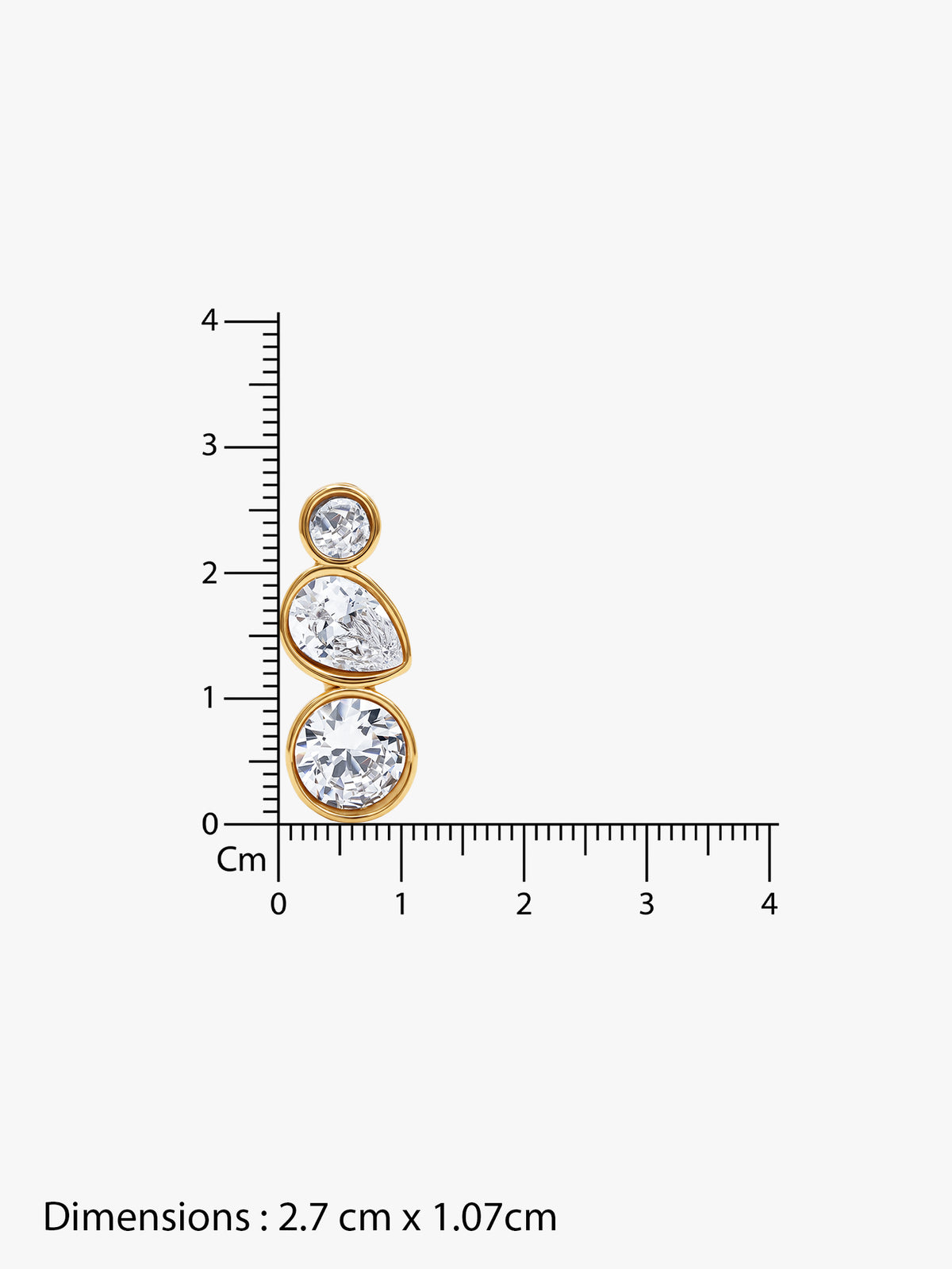 IXIA by GIVA Sparkling Queen Gold Plated Earrings