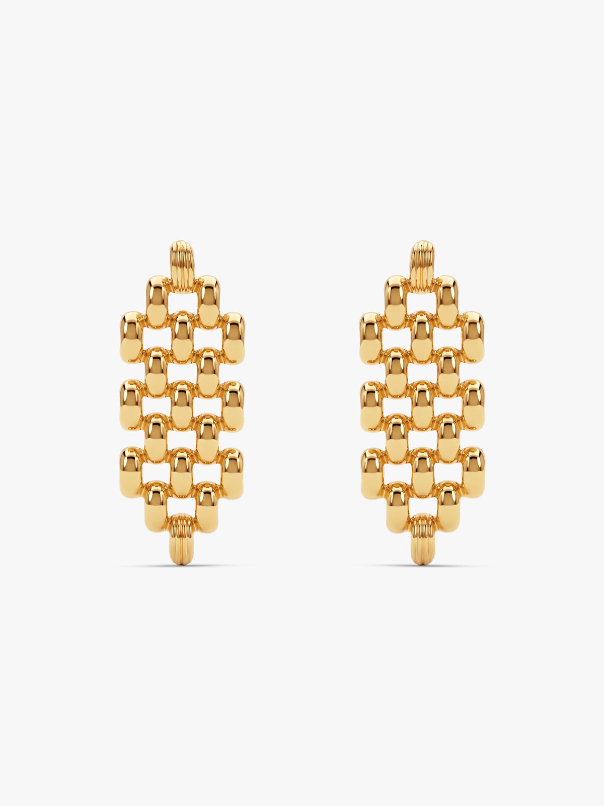 IXIA by GIVA Lattice Love Gold Plated Earrings