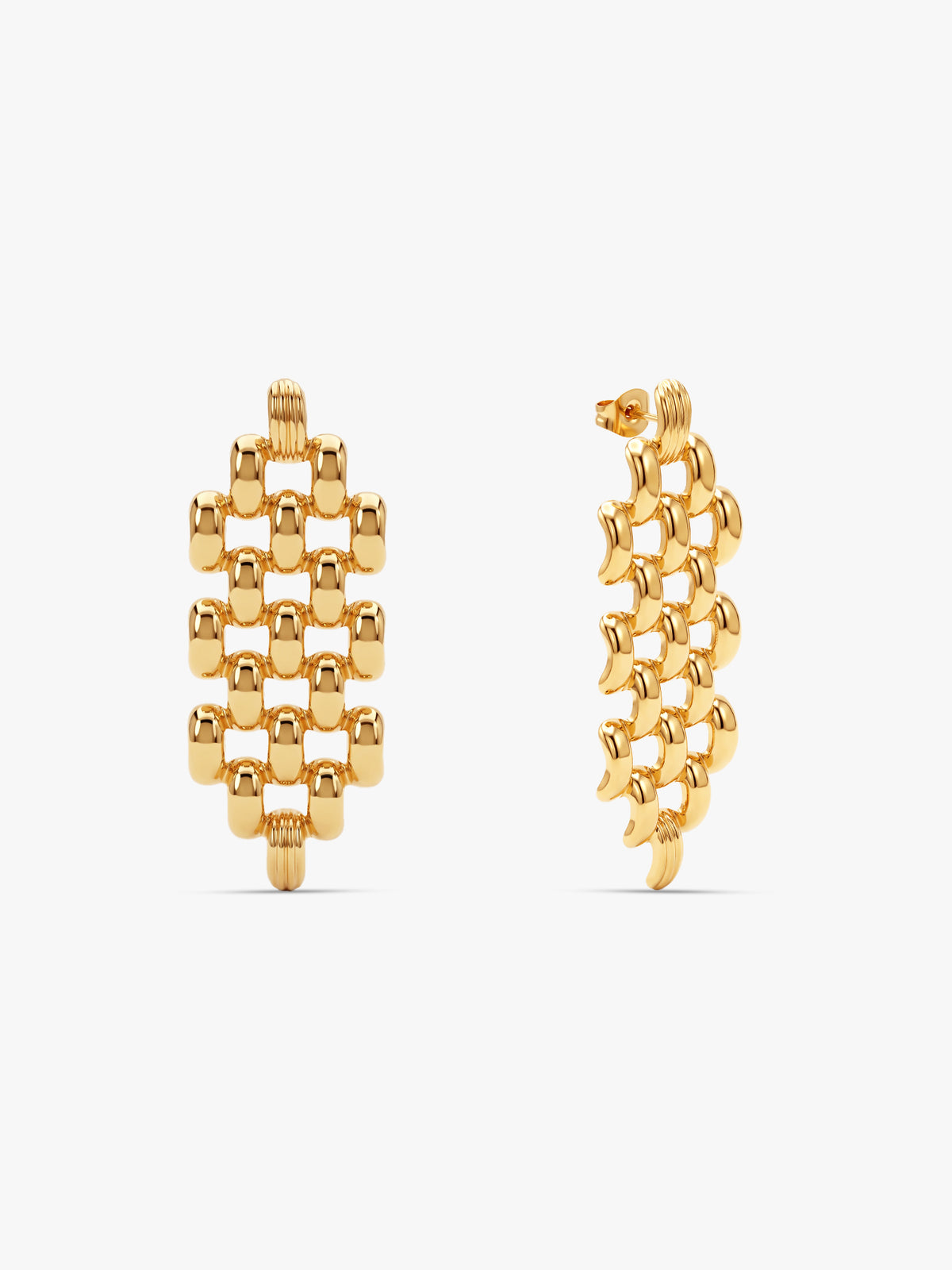 IXIA by GIVA Lattice Love Gold Plated Earrings