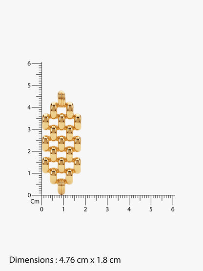 IXIA by GIVA Lattice Love Gold Plated Earrings