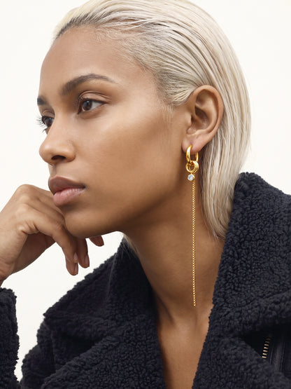 IXIA by GIVA Velvet Flow Gold Plated Danglers