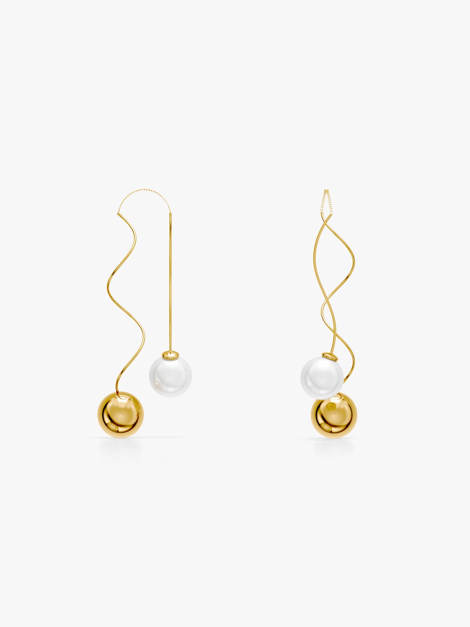 OnnMe by GIVA Pearl Waltz Gold Plated Earrings