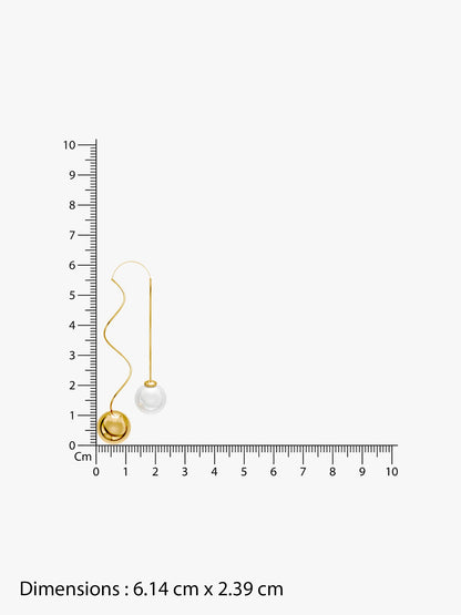OnnMe by GIVA Pearl Waltz Gold Plated Earrings