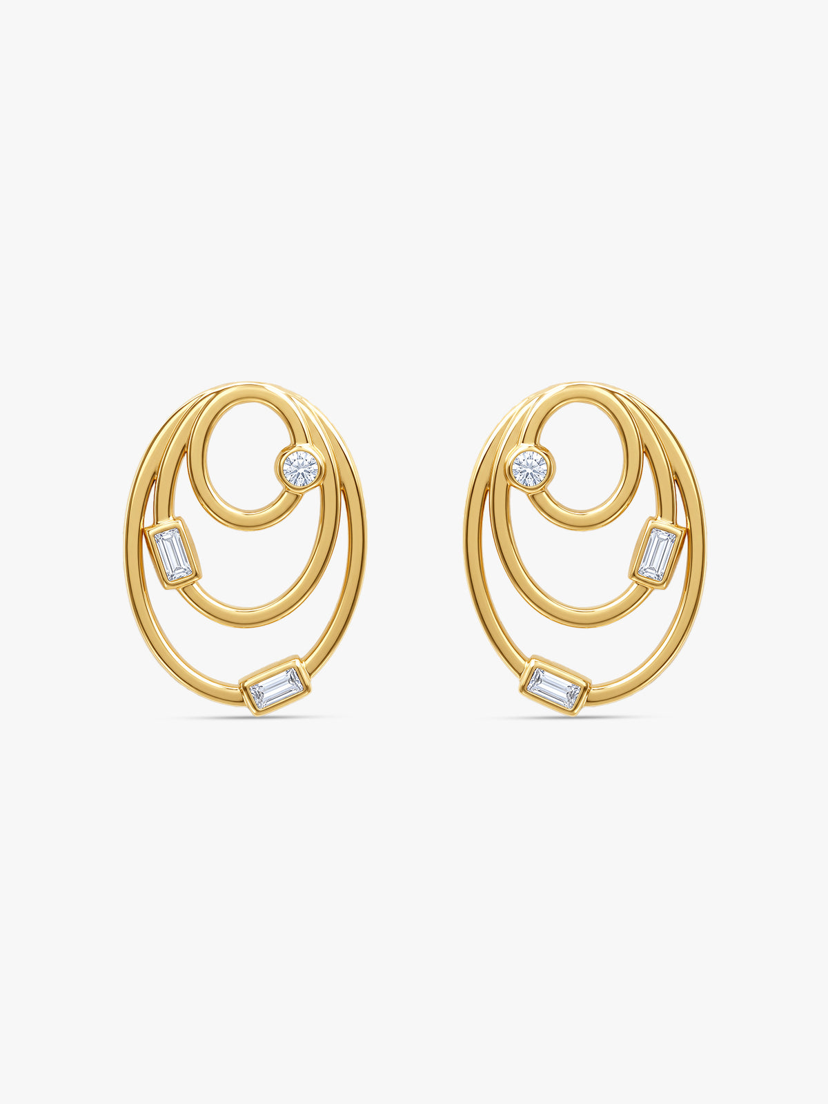 IXIA by GIVA Forever Groovy Gold Plated Earrings