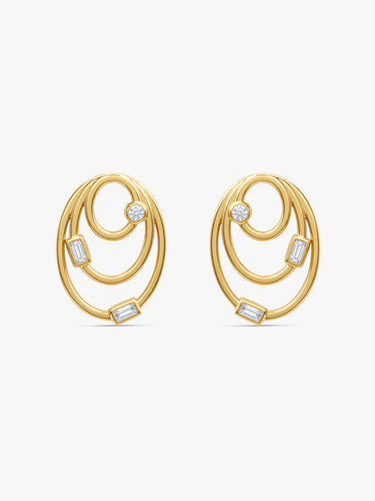 IXIA by GIVA Forever Groovy Gold Plated Earrings
