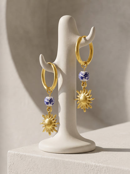 IXIA by GIVA Sunlit Aura Gold Plated Danglers