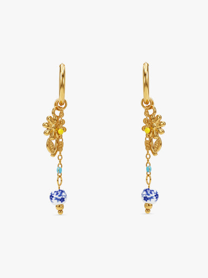 IXIA by GIVA Blooming Vibe Gold Plated Danglers