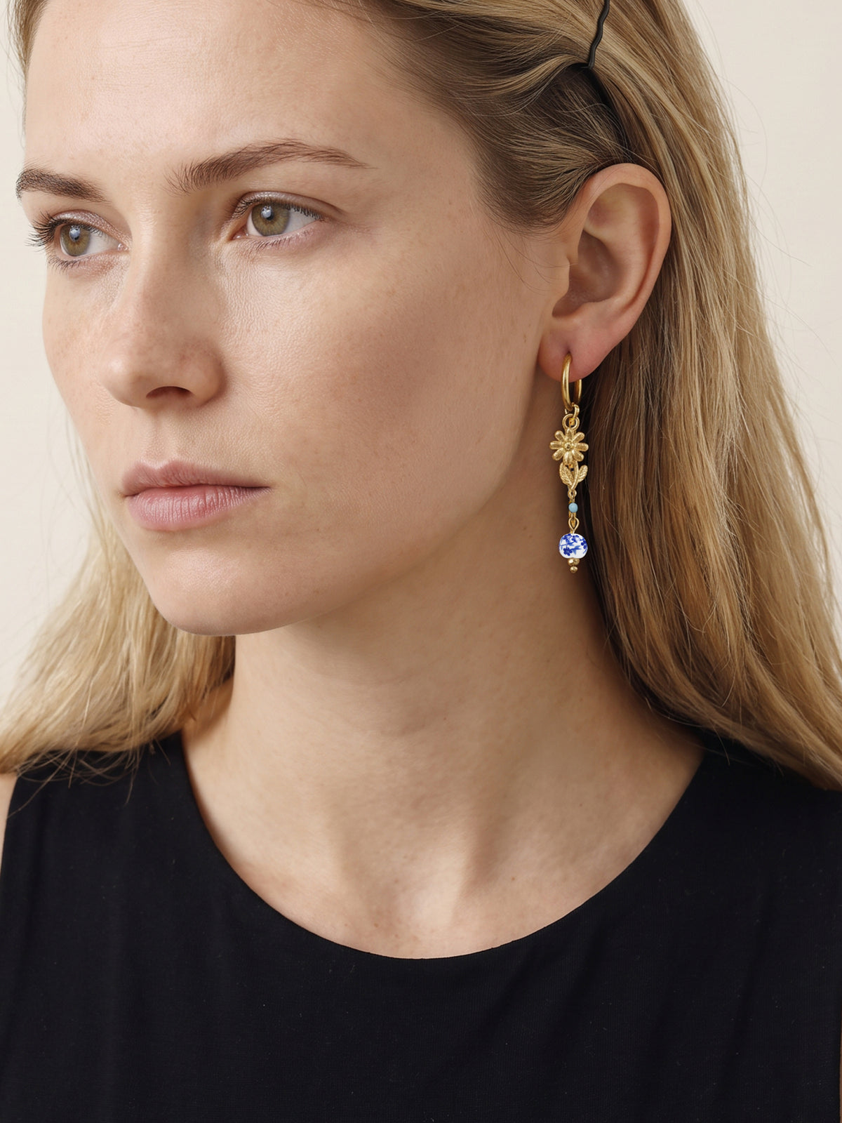 IXIA by GIVA Blooming Vibe Gold Plated Danglers
