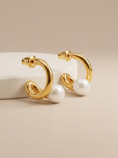 IXIA by GIVA Sparkling Ratio Gold Plated Earrings