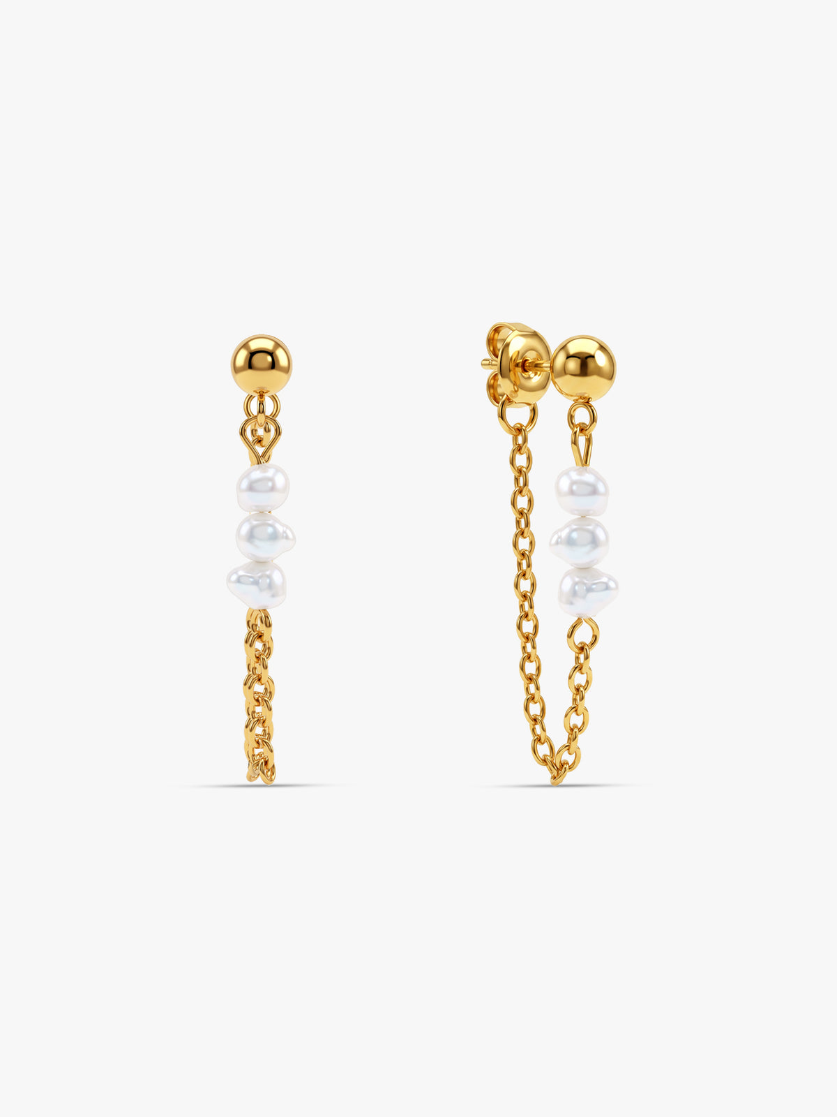IXIA by GIVA Pearl And Prejudice Gold Plated Earrings