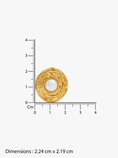 Eggy Pearl Gold Plated Studs