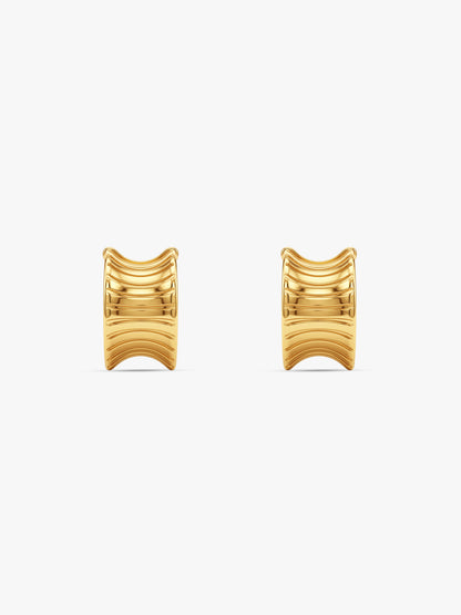 IXIA by GIVA Hard Launch Gold Plated J Hoops