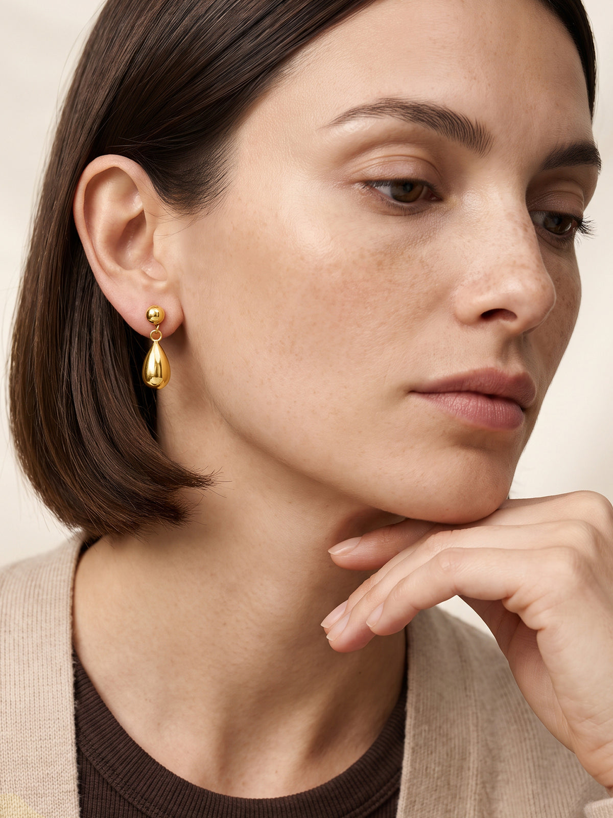IXIA by GIVA Dripping Drop Gold Plated Earrings